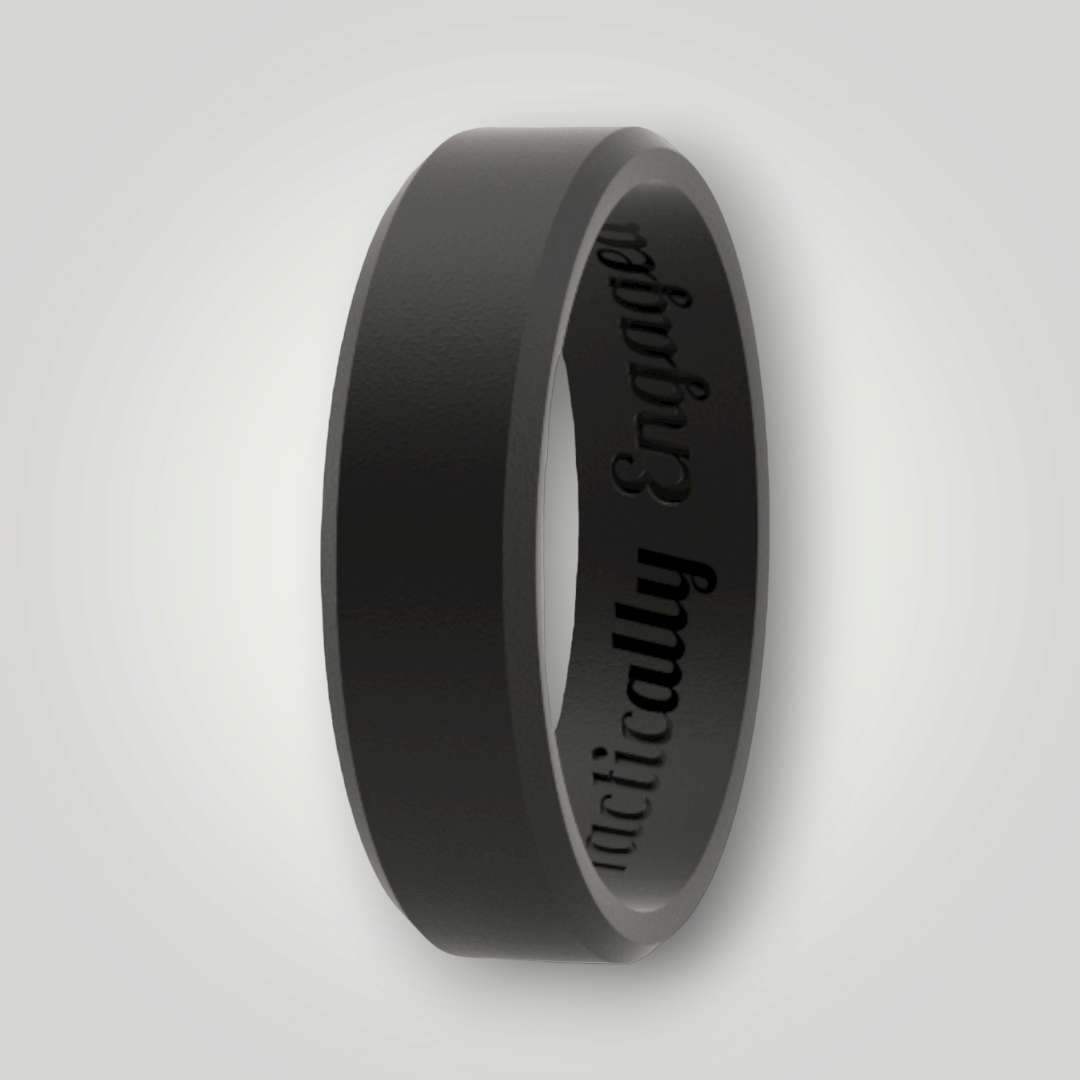 Silicone engraved 2025 wedding rings