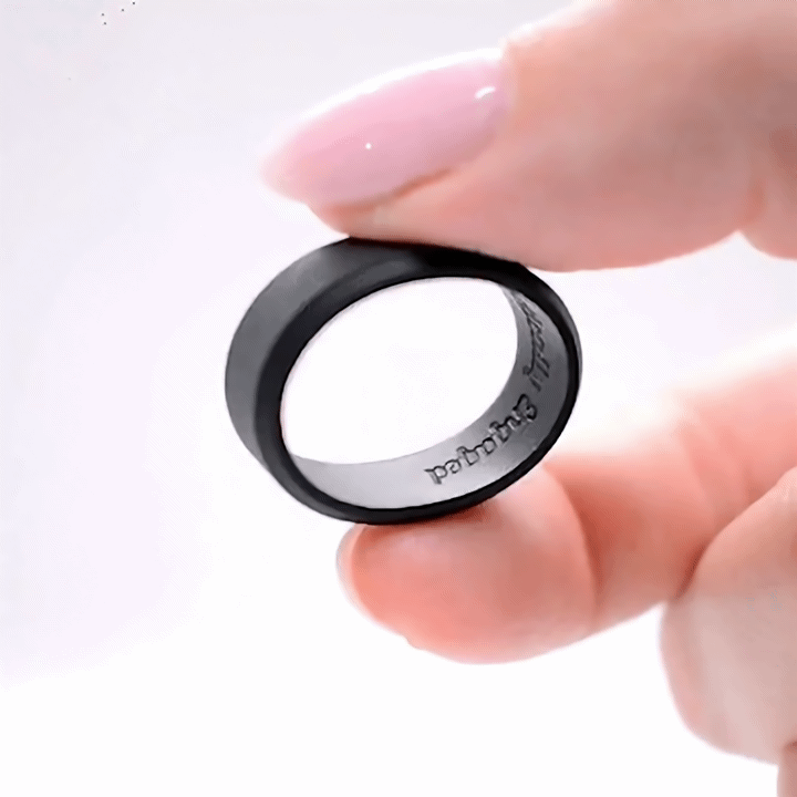 Wide Beveled - Silicone Ring