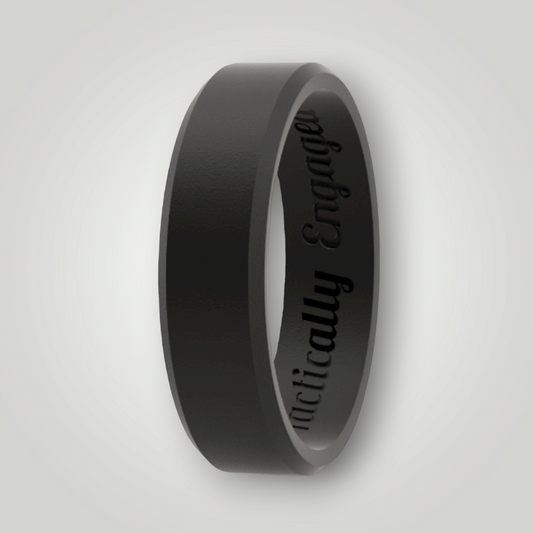 Wide Beveled - Silicone Ring