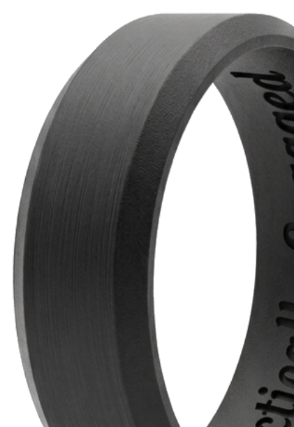 Ultra thin beveled silicone ring
